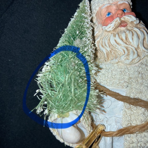 VINTAGE POSSIBLE DREAMS 1990- SANTA WHITE COAT ORNAMENT - Picture 5 of 9